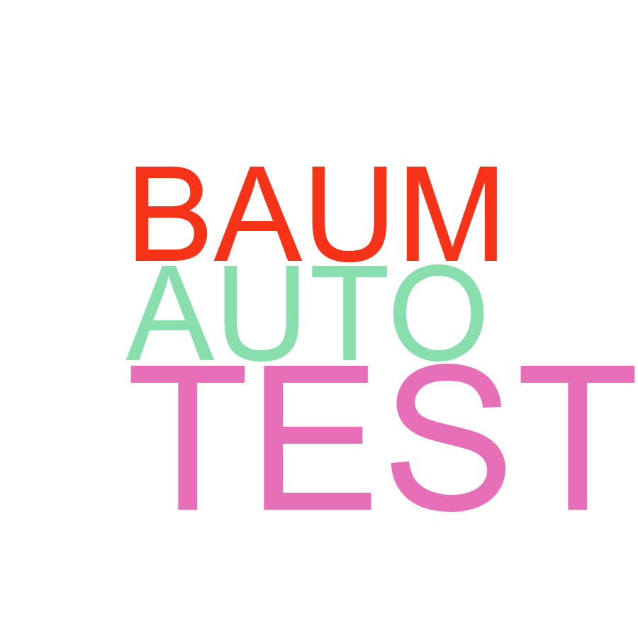 Schlagwortwolke mit TEST, AUTO, BAUM