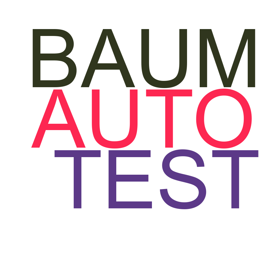 Schlagwortwolke mit TEST, AUTO, BAUM
