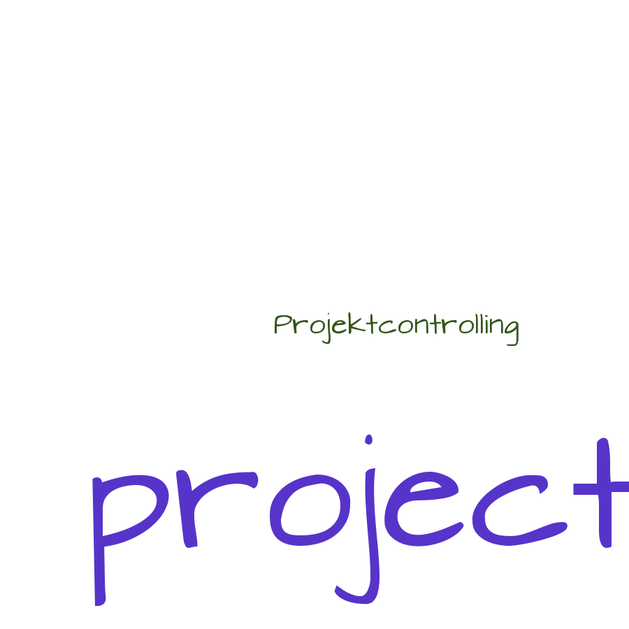 Schlagwortwolke mit Projektcontrolling, project, controlling